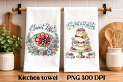 Coffee and Bakery Kitchen Towels PNG Product Image 1