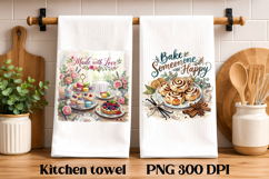Rustic Bakery Kitchen Towel PNG Design Product Image 1