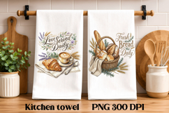 Rustic Bakery Kitchen Towel PNG Design Product Image 1