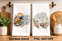 Rustic Bakery Kitchen Towel PNG Design Product Image 1
