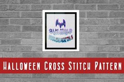 Foolish Mortal Halloween Cross Stitch Pattern Product Image 1