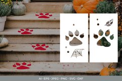 Animal Footprint Papercut SVG Product Image 1