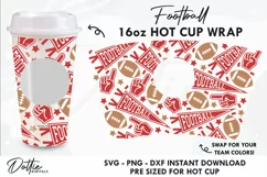 American Football Starbucks 16oz Hot Cup Wrap SVG Vector Product Image 1