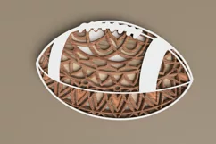 Sports laser cut file - American Football Mandala Product Image 1