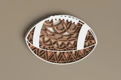 Sports laser cut file - American Football Mandala Product Image 4