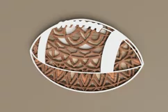 Sports laser cut file - American Football Mandala Product Image 5