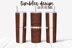 Dirty Football 20 OZ Skinny Tumbler Design Sublimation Product Image 1