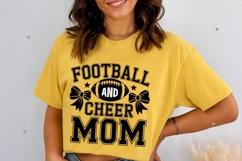 Football And Cheer Mom PNG,Cheer Mom Shirt,Football Coquette Product Image 4