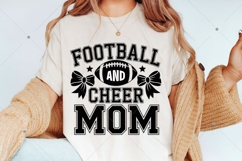 Football And Cheer Mom PNG,Cheer Mom Shirt,Football Coquette Product Image 6