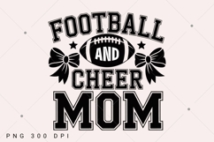 Football And Cheer Mom PNG,Cheer Mom Shirt,Football Coquette Product Image 1