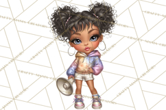 Football Girls Clipart PNG, Glitter Game Day Fashion Product Image 2