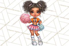 Football Girls Clipart PNG, Glitter Game Day Fashion Product Image 3