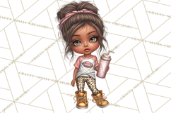 Football Girls Clipart PNG, Glitter Game Day Fashion Product Image 5