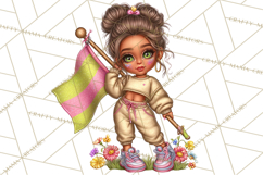 Football Girls Clipart PNG, Glitter Game Day Fashion Product Image 5