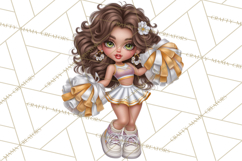 Football Girls Clipart PNG, Glitter Game Day Fashion Product Image 4