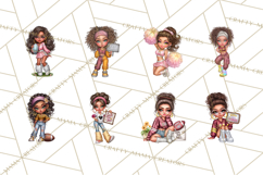 Football Girls Clipart PNG, Glitter Game Day Fashion Product Image 4