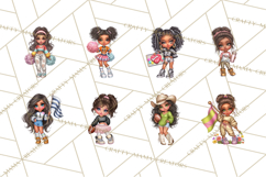 Football Girls Clipart PNG, Glitter Game Day Fashion Product Image 6