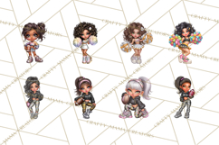 Football Girls Clipart PNG, Glitter Game Day Fashion Product Image 7