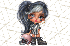 Football Girls Clipart PNG, Glitter Game Day Fashion Product Image 2