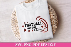 Football and Fall Y&#039;all SVG Quote Product Image 1