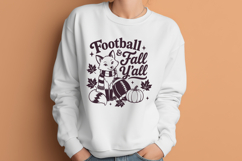 Football and Fall Yall SVG, Cute Fox Autumn Game Day PNG Product Image 2