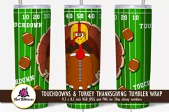 football and turkey funny thanksgiving tumbler wrap