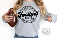 Crazy Proud Always Loud Football Auntie SVG PNG - Football Product Image 1