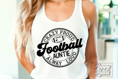 Crazy Proud Always Loud Football Auntie SVG PNG - Football Product Image 2