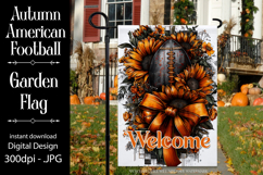 Football Garden Flag, Autumn Season Football Garden Flag, d3 Product Image 1