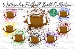 watercolor football ball clipart Product Image 1