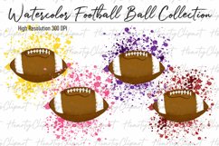watercolor football ball clipart Product Image 3
