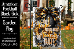 Football Garden Flag, Black Gold Football Garden Flag, d2 Product Image 1