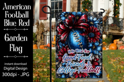 Football Garden Flag, Blue Red Football Garden Flag, d1 Product Image 1