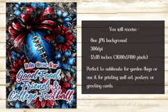 Football Garden Flag, Blue Red Football Garden Flag, d1 Product Image 2