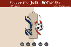 Soccer Bookmark / Football Bookmark SVG Product Image 3