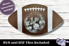 Football Candy Dome Holder, Football Sports Candy Ornament Product Image 1