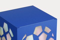 Football Cuttable Cube Gift Box with Holes SVG