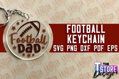 Football SVG Keychain | Round Keychain Design | Funny Quotes Product Image 1