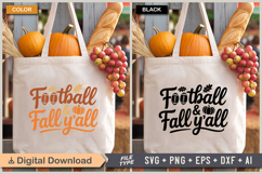 Football &amp; Fall Y&#039;all SVG File | Fall SVG | Autumn SVG Product Image 2