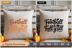 Football &amp; Fall Y&#039;all SVG File | Fall SVG | Autumn SVG Product Image 3