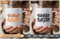 Football &amp; Fall Y&#039;all SVG File | Fall SVG | Autumn SVG Product Image 4