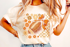Football Checkered PNG, Fall PNG, Autumn PNG, Game Day PNG Product Image 2
