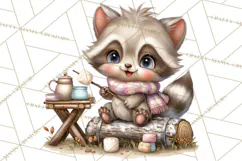 Fall Football Woodland Animals PNG Clipart Product Image 2