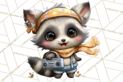 Fall Football Woodland Animals PNG Clipart Product Image 3