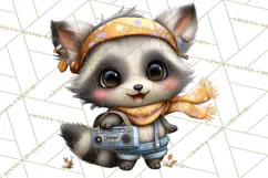 Fall Football Woodland Animals PNG Clipart Product Image 3