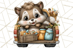 Fall Football Woodland Animals PNG Clipart Product Image 4