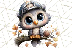 Fall Football Woodland Animals PNG Clipart Product Image 2