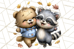 Fall Football Woodland Animals PNG Clipart Product Image 2