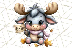 Fall Football Woodland Animals PNG Clipart Product Image 4