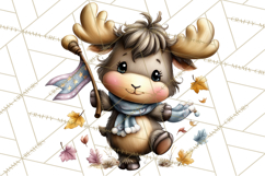 Fall Football Woodland Animals PNG Clipart Product Image 5